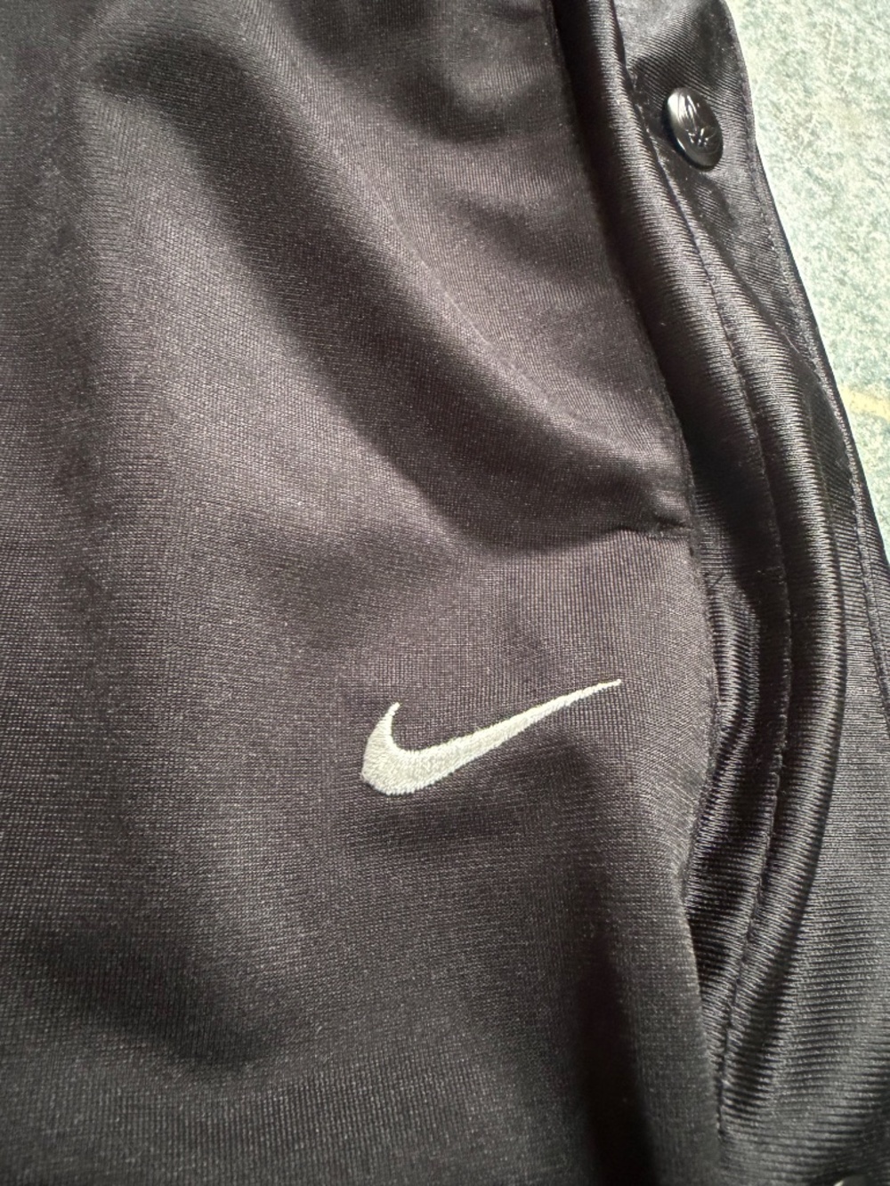 NIKE Black Tear Away Basketball Pants - "RESPECT" Model - Y2K Era - Picture 4 of 16